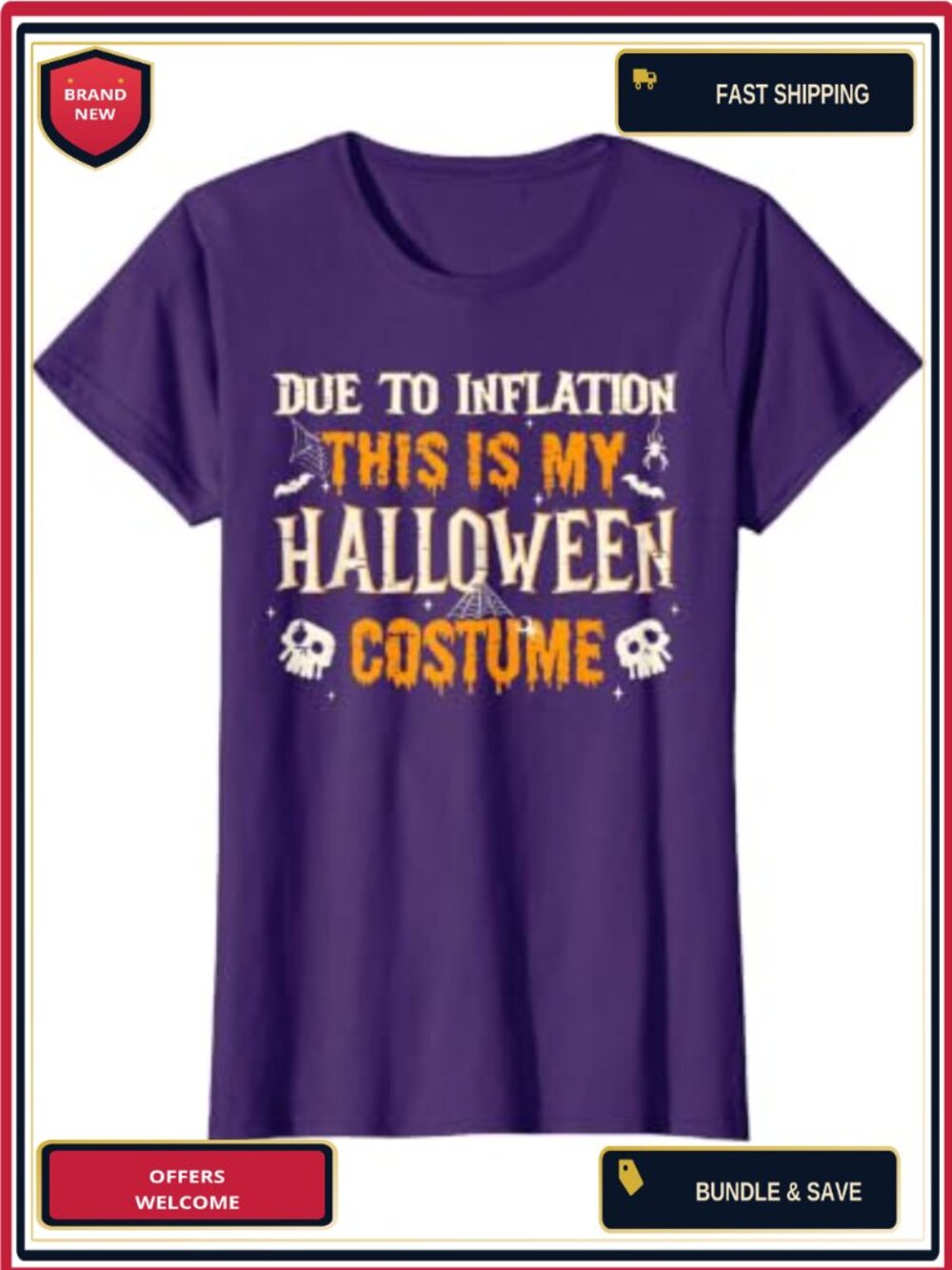 Funny Halloween 2026 Costume T-Shirt Classic Fit Cotton Tee